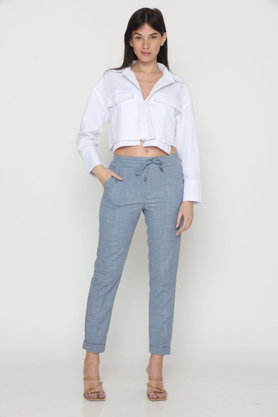 מכנס ריס כחול גינס