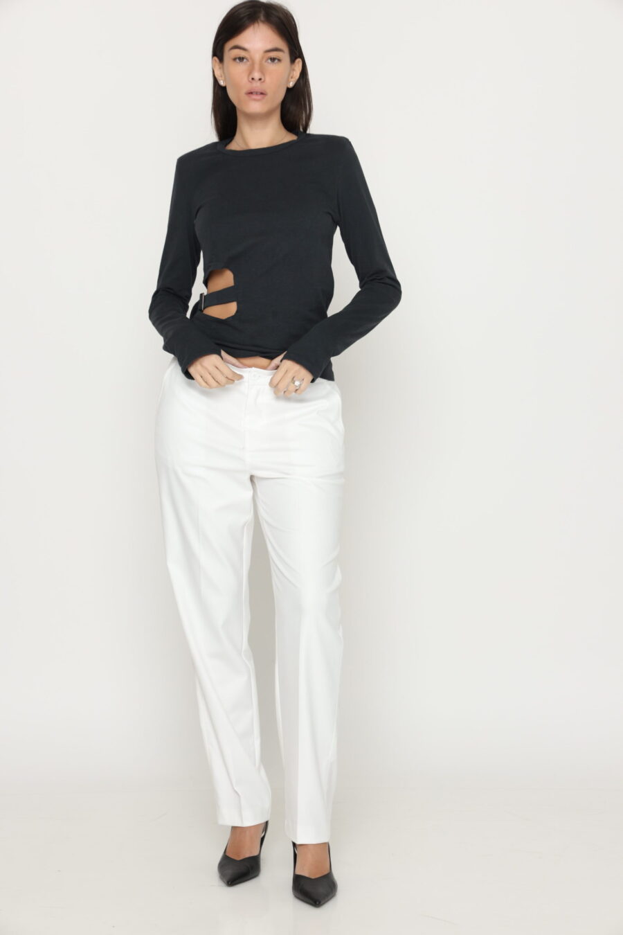 מכנס שייני לבן