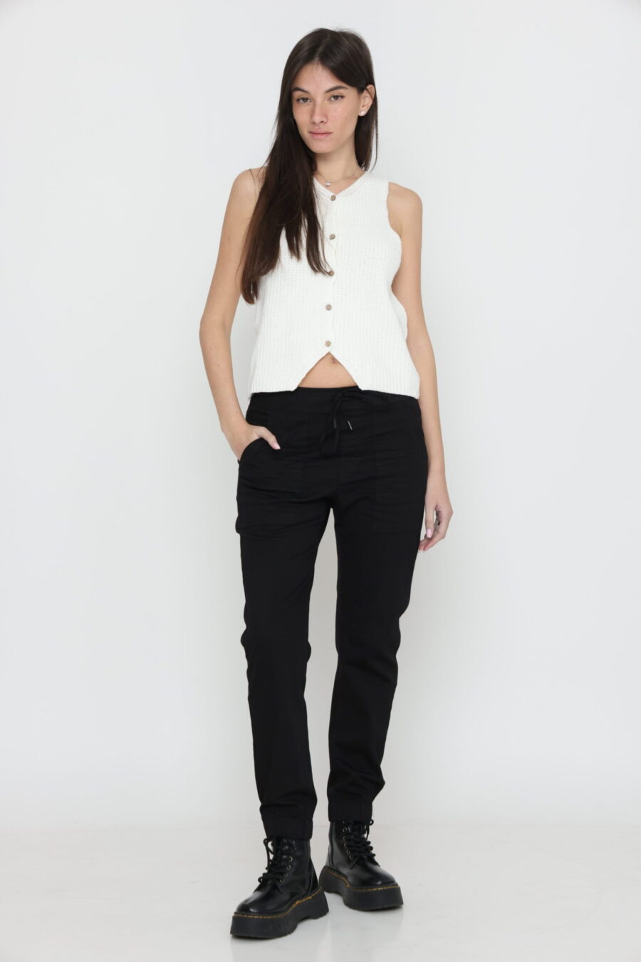 מכנס צ'ארלי שחור פחם