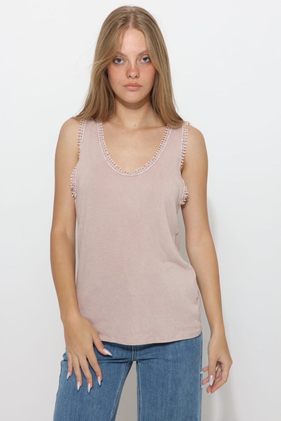 גופיית כותנה ורוד