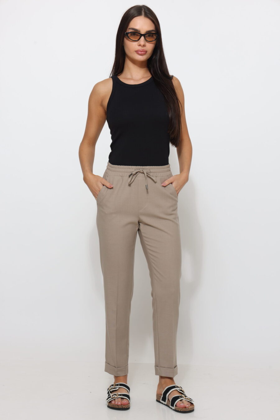 מכנס ריס מוקה