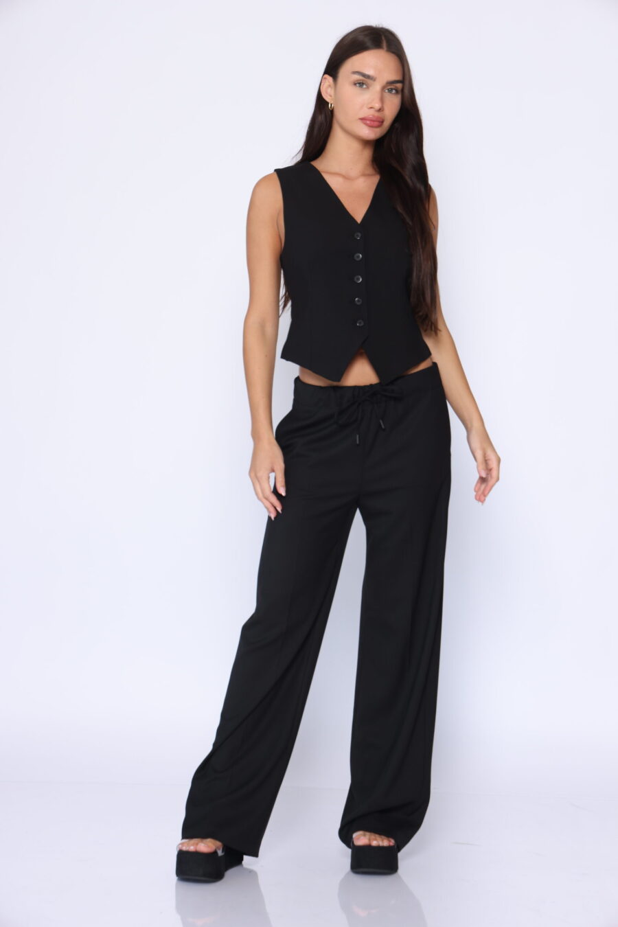 מכנס פיזלי שחור