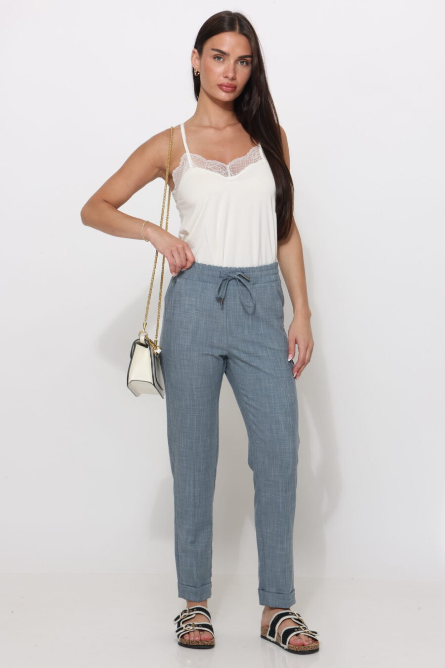 מכנס ריס כחול ג׳ינס כהה