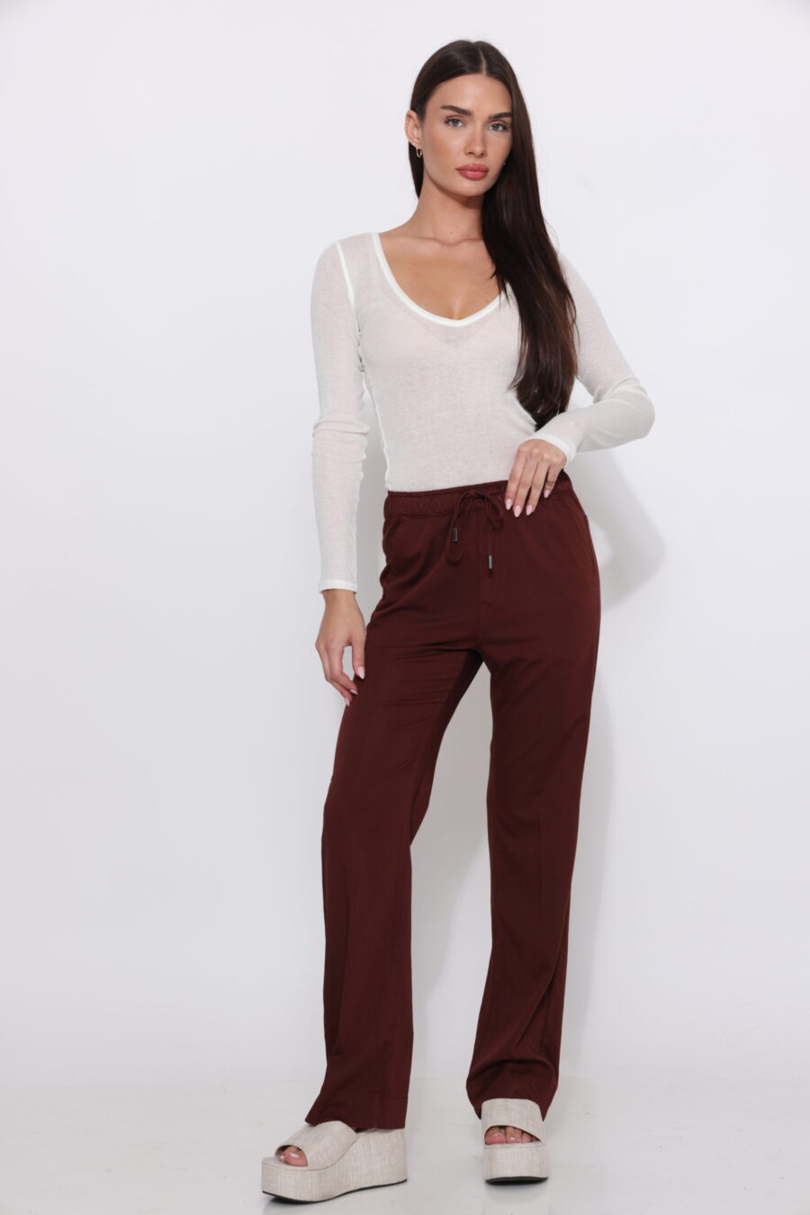 מכנס קורני בורדו