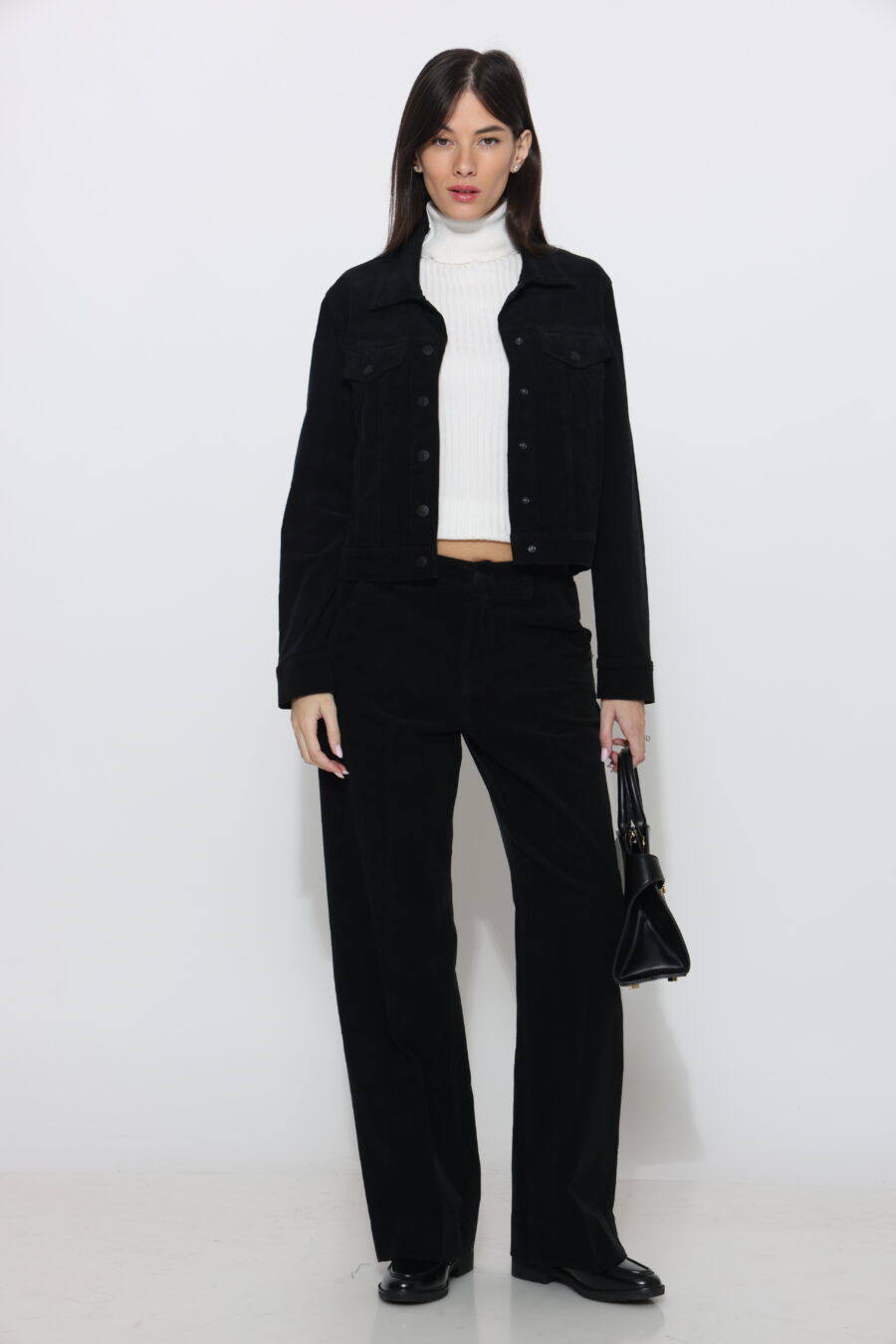 מכנס קורדוי רפאלה שחור פחם