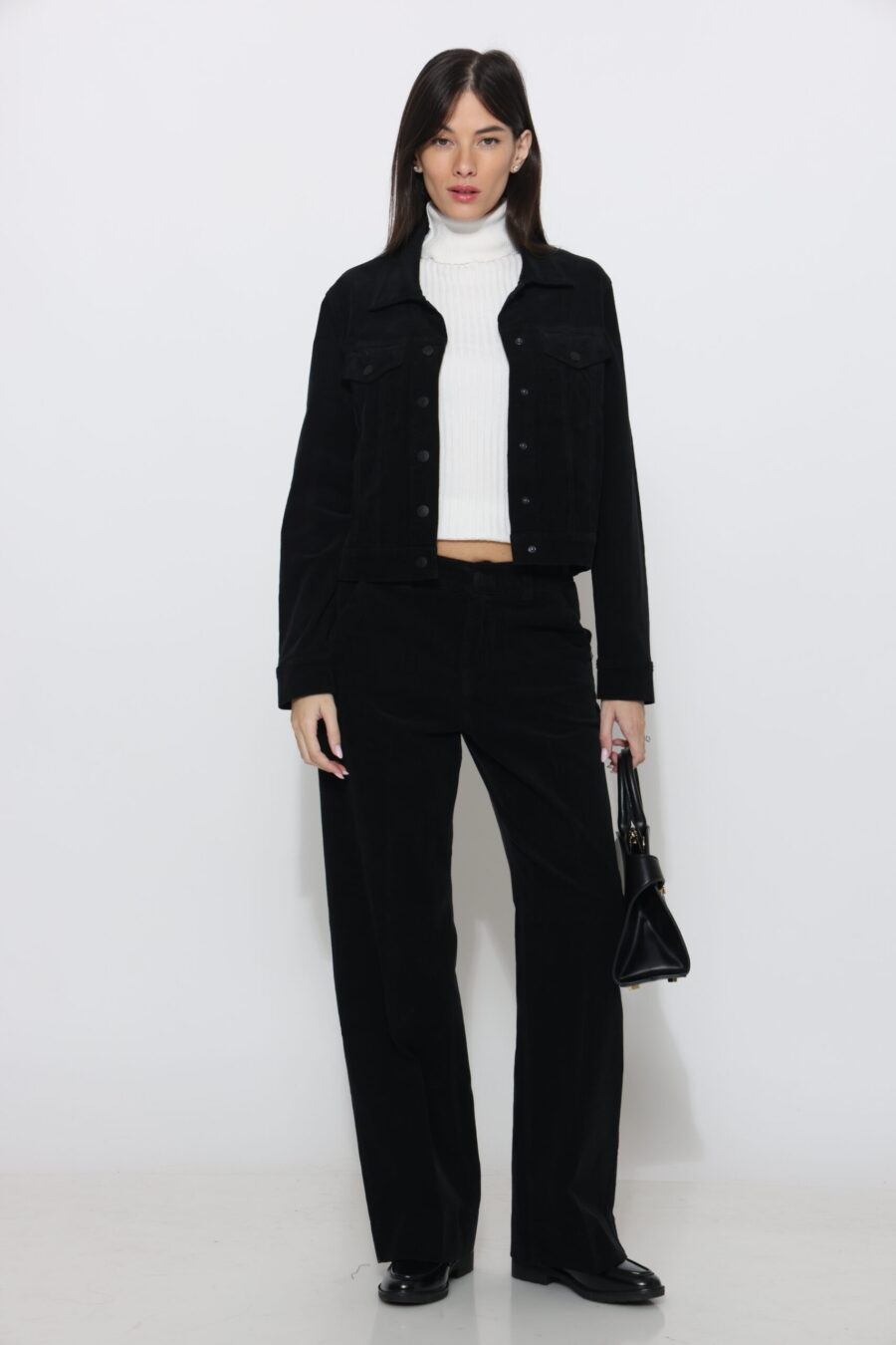 מכנס קורדוי רפאלה שחור פחם