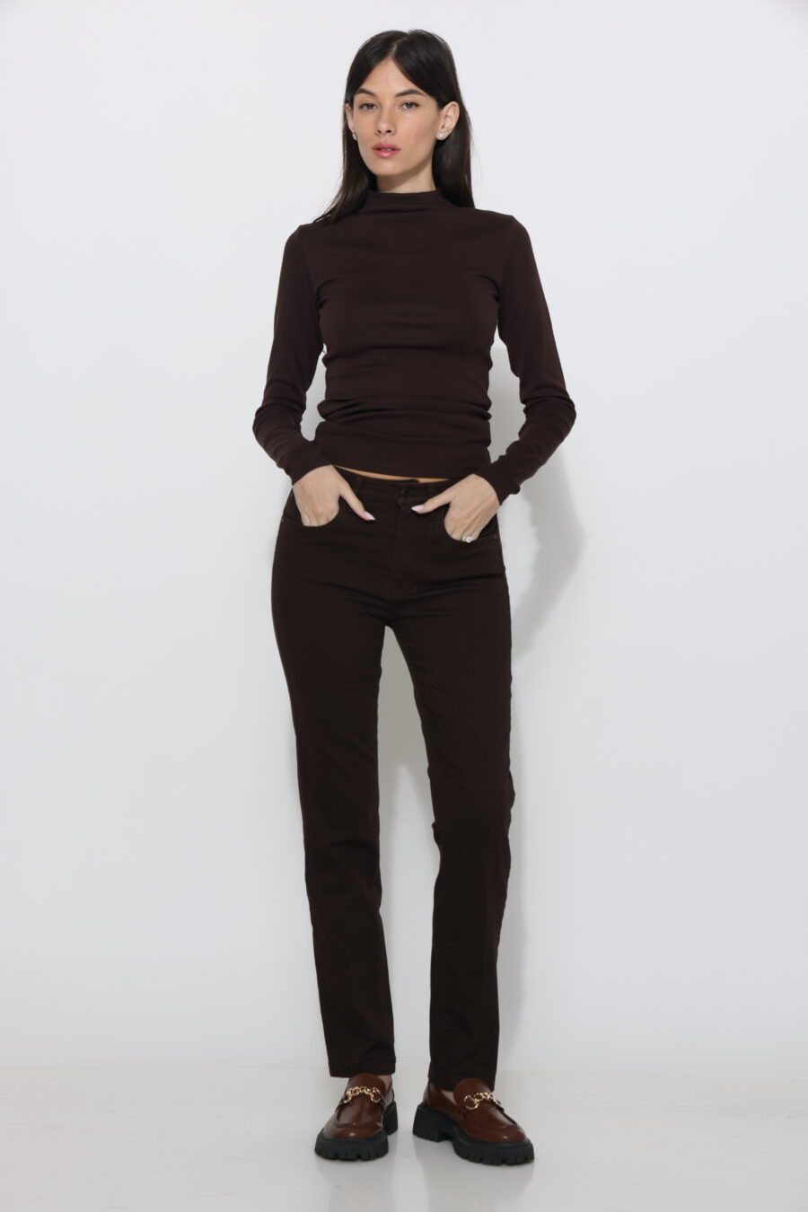 סקיני אומל חום שוקולד