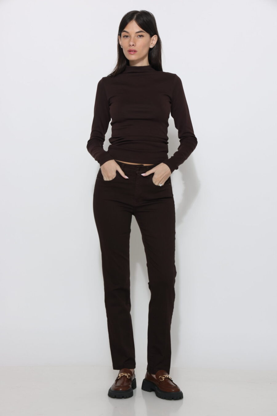 סקיני אומל חום שוקולד