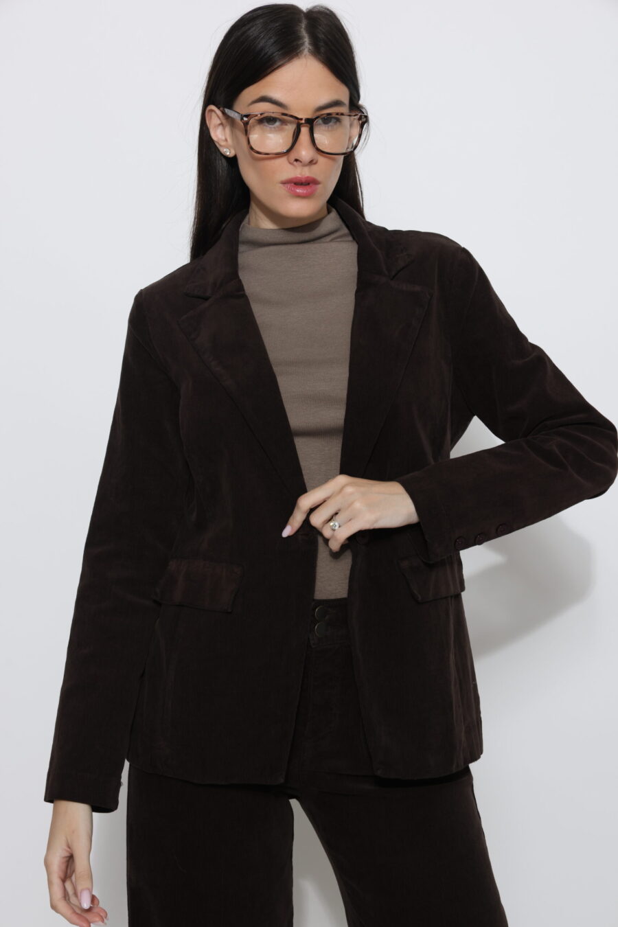 בלייזר מאי חום שוקולד