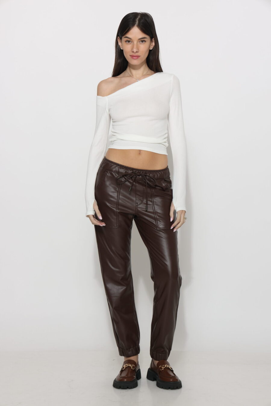 מכנס עור פורסטר חום