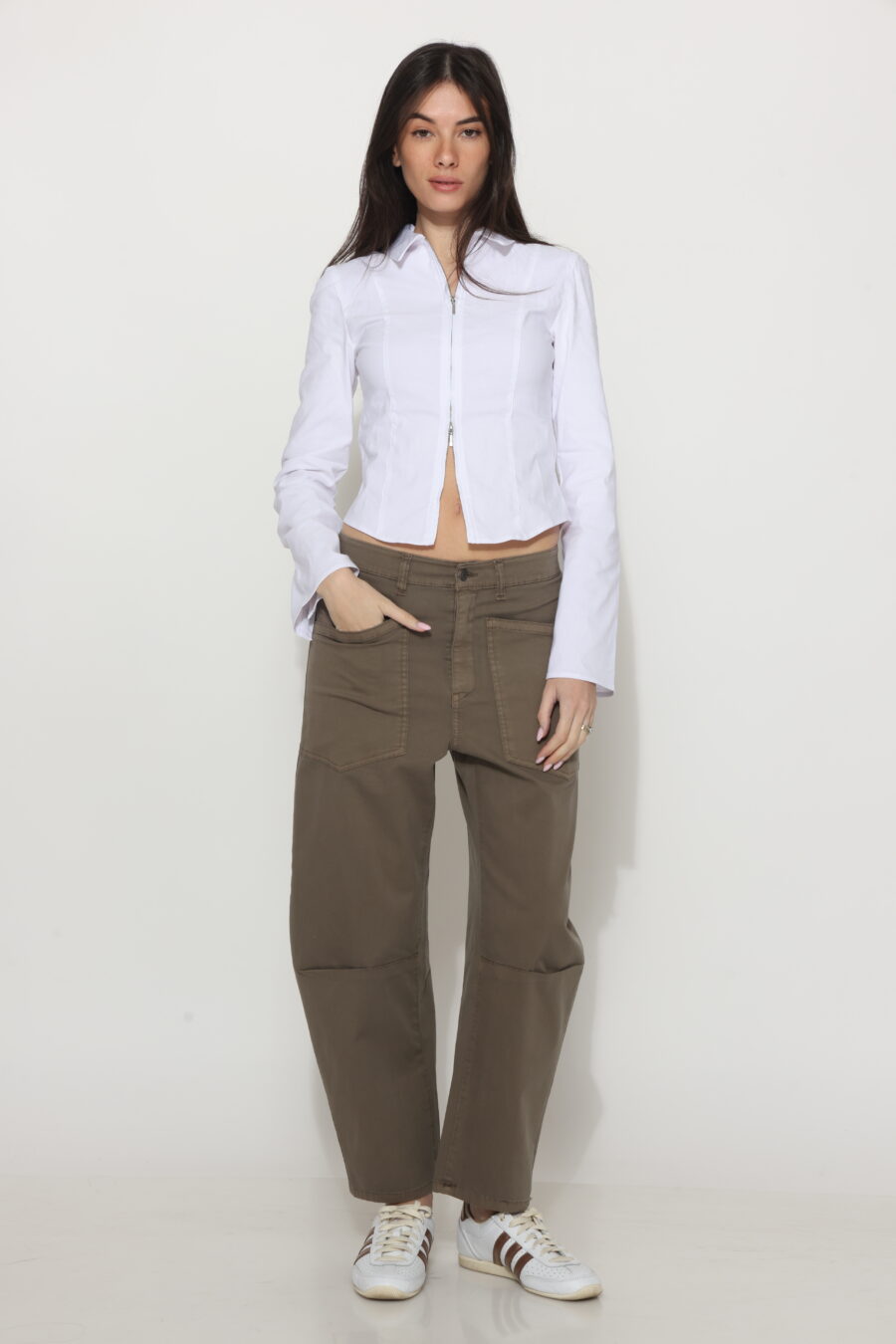 מכנס באגי מרי ירוק חאקי