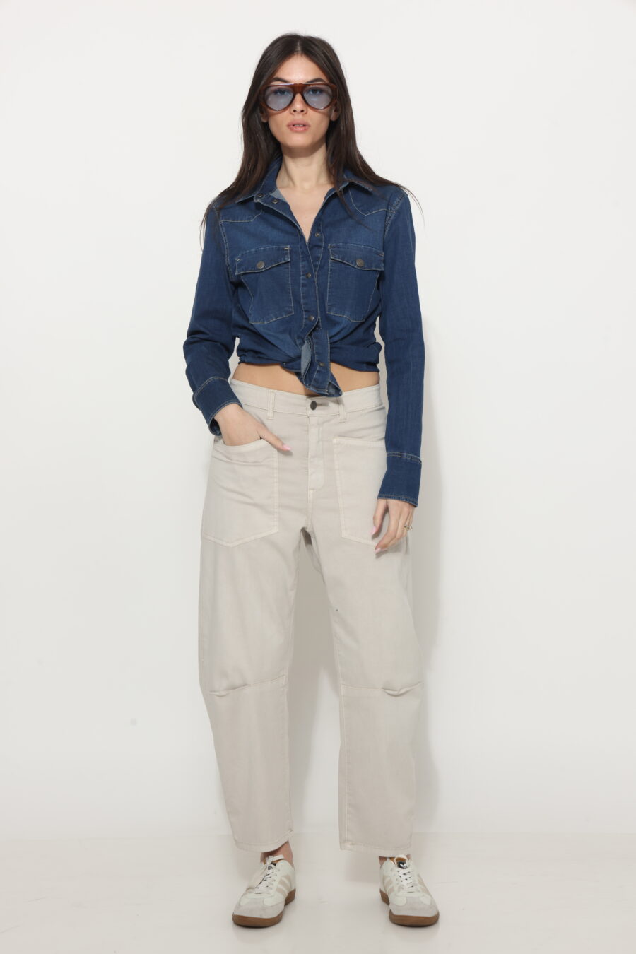 מכנס באגי מרי קרם