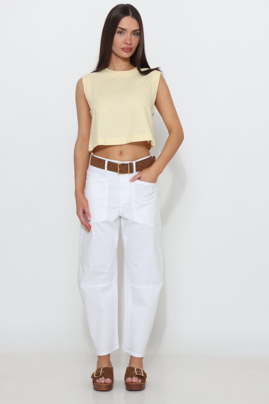 מכנס באגי מרי לבן